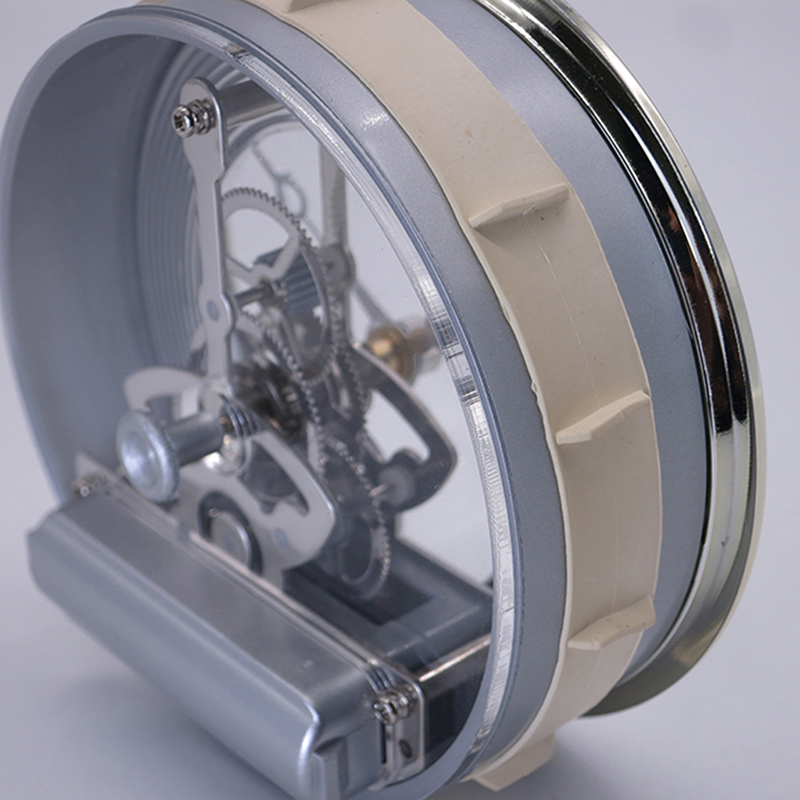 Inserto de reloj de mesa esqueleto de plata de 97MM