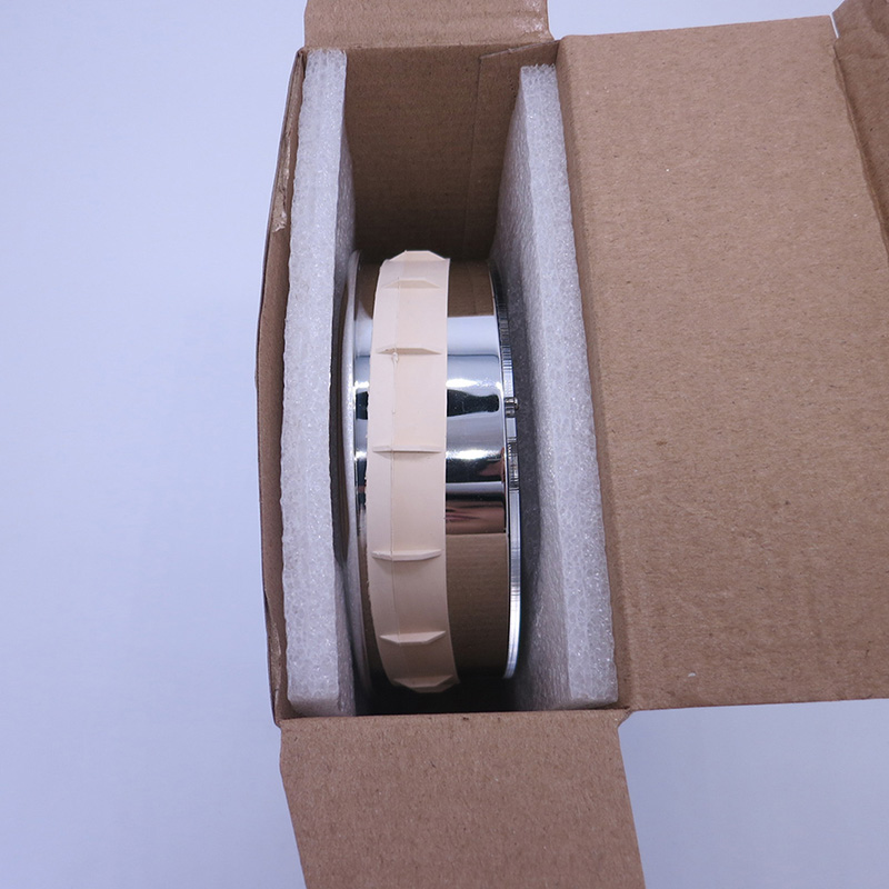 inserto de reloj de metal de 133 mm de diámetro plateado de lujo