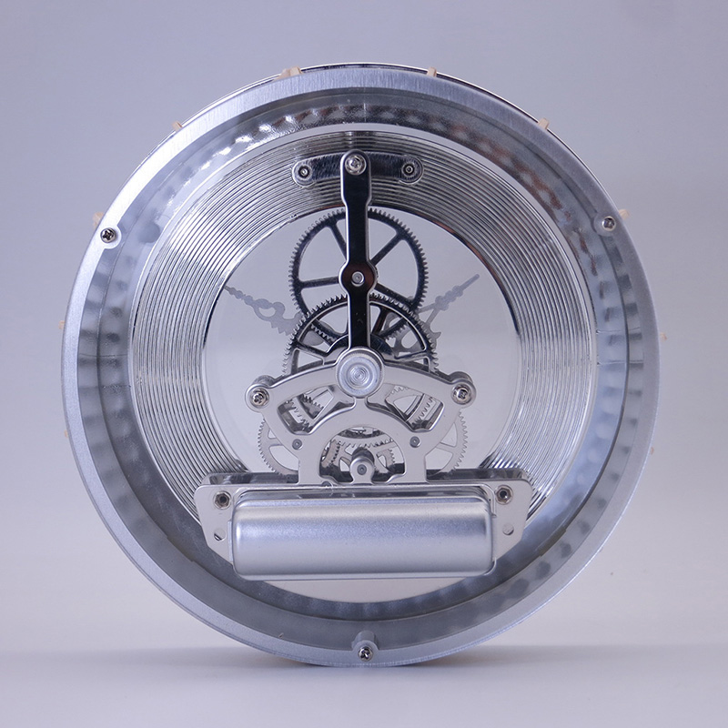 Inserto de reloj esqueleto de plata de 148 mm