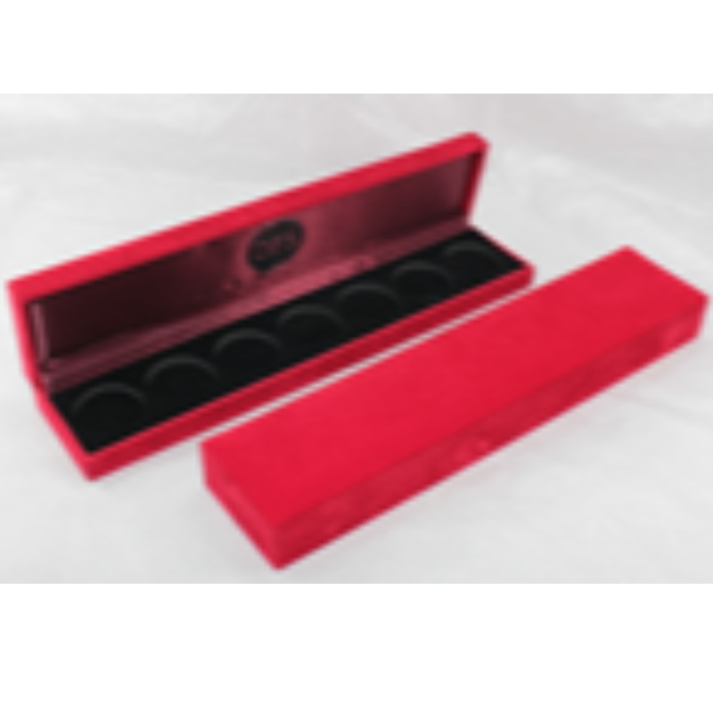 Artículo V-11 rectángulo Caja de papel de cuero sintético para monedas de 210 * 35 mm, placa y collar, etc. mm. 240 * 52 * 30, pesa alrededor de 130 g