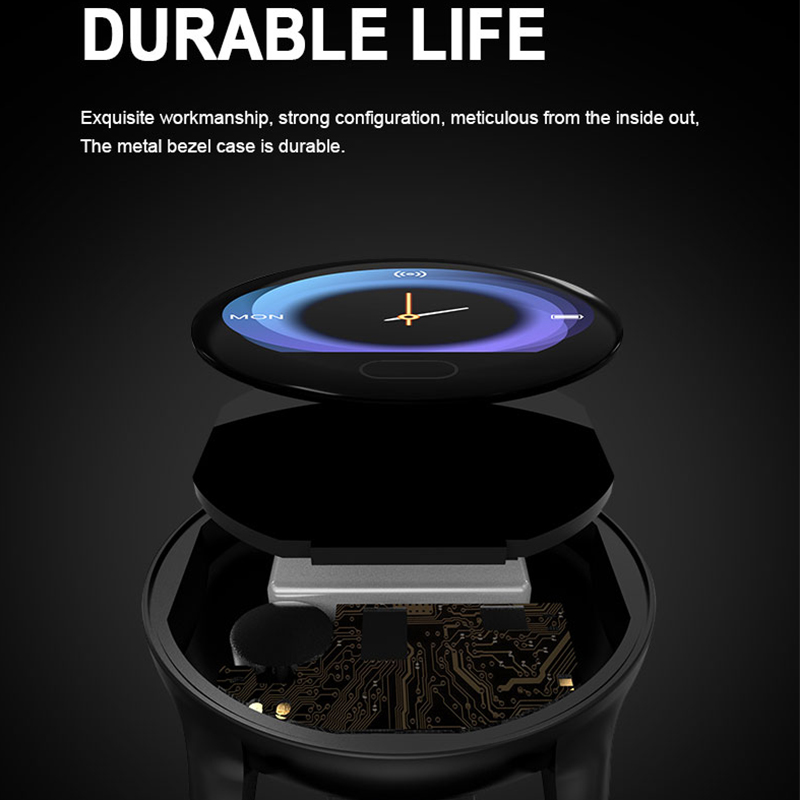 Reloj inteligente applle pulsera K9 (JYDA6135) Detección de frecuencia cardíaca l Levante la mano para iluminar la pantalla Soporte de nombre Bluetooth