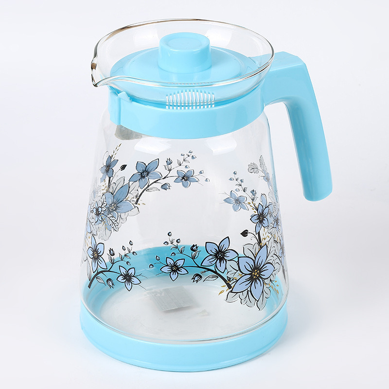 Nueva tetera casa casa casa casa estilo manija creativo diseño de jarra de cristal agua fría