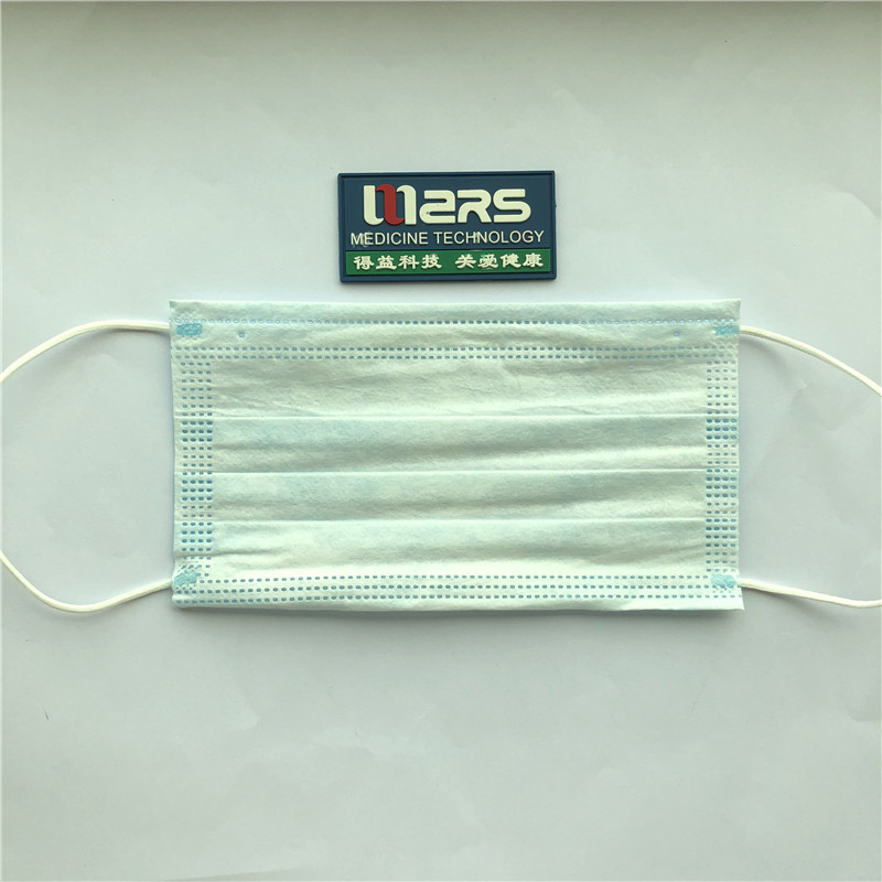 Fábrica al por mayor mascarilla médica desechable no tejida 3ply con gancho para la oreja