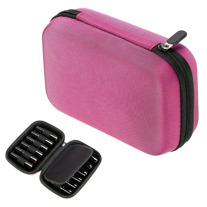 12 rejilla bolsa de aceite esencial esencia botella de aceite bolsa de almacenamiento cremallera portátil caja de embalaje de aceite esencial caja de almacenamiento