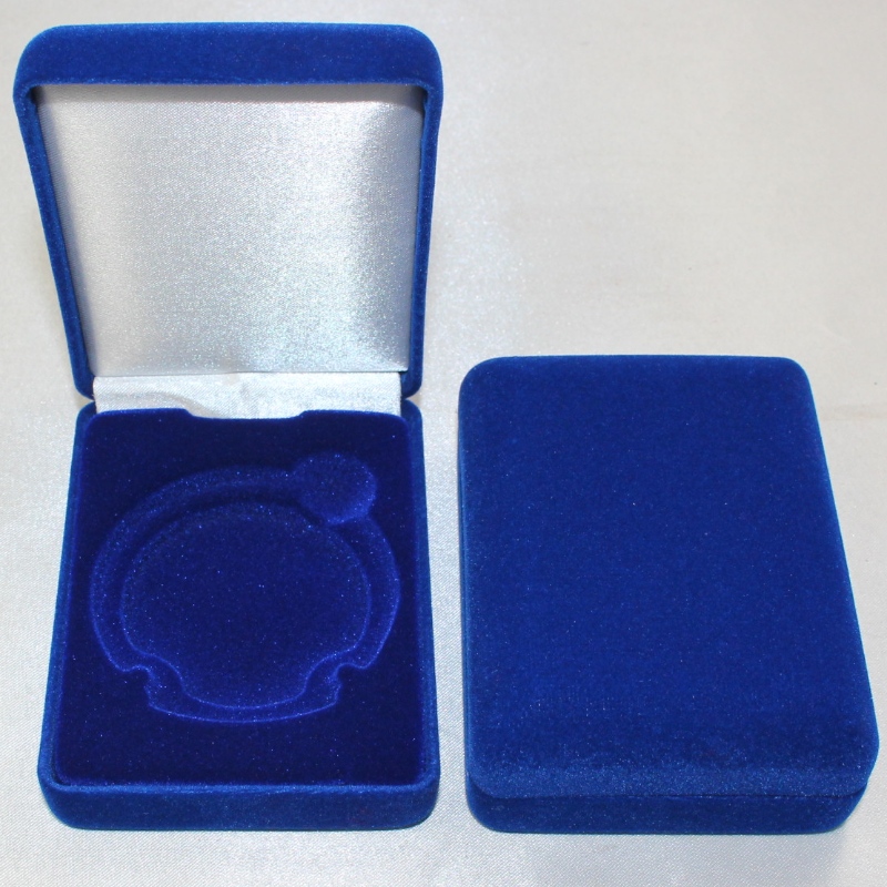 Artículo Caja de medallas T-03 cubierta por franela o cuero de PU para monedas de 35-50 mm, insignia medal medalla pequeña, etc. mm.70 * 91 * 35 mm, pesa aproximadamente 92 g