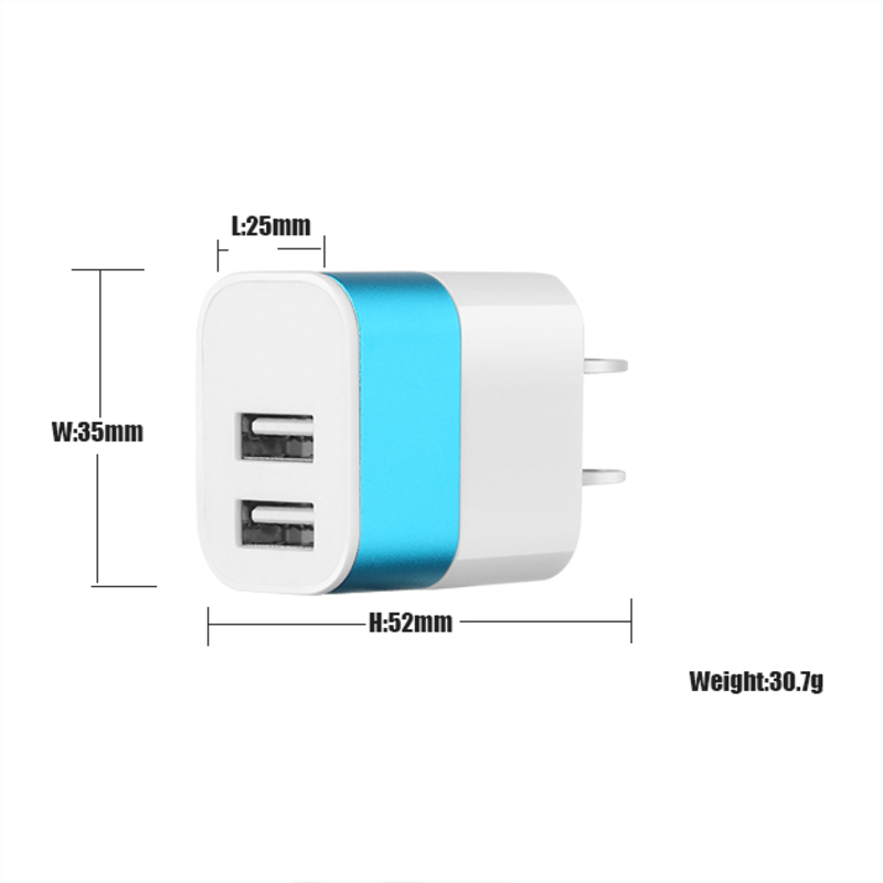 Precio de fábrica FCC viaje rápido de carga 2 puerto USB original cargador portátil iPhone 5 - 6 - 7 - 8 x