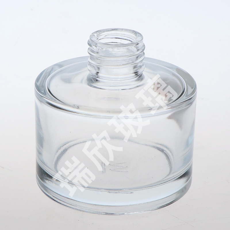 Difusor de láminas de botella de vidrio de tipo redondo de 100 ml con tapa de rodillo