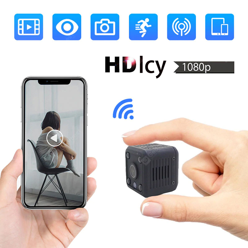 Icy 1080P HD Mini cámara wifi Cámara IP wifi Micro Cámara de seguridad Monitor inalámbrico Cámara de vigilancia 1080p CCTV Visión nocturna - Cámara HD 1080P