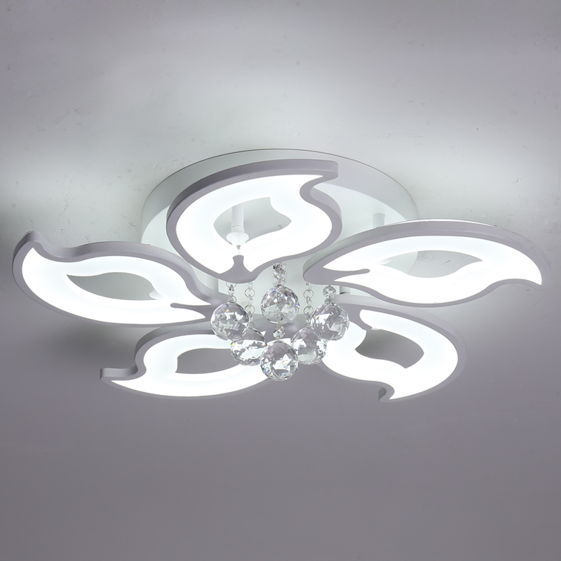 Lámpara de techo con forma de flor de araña de cristal LED con 5/8/15 cabezas
