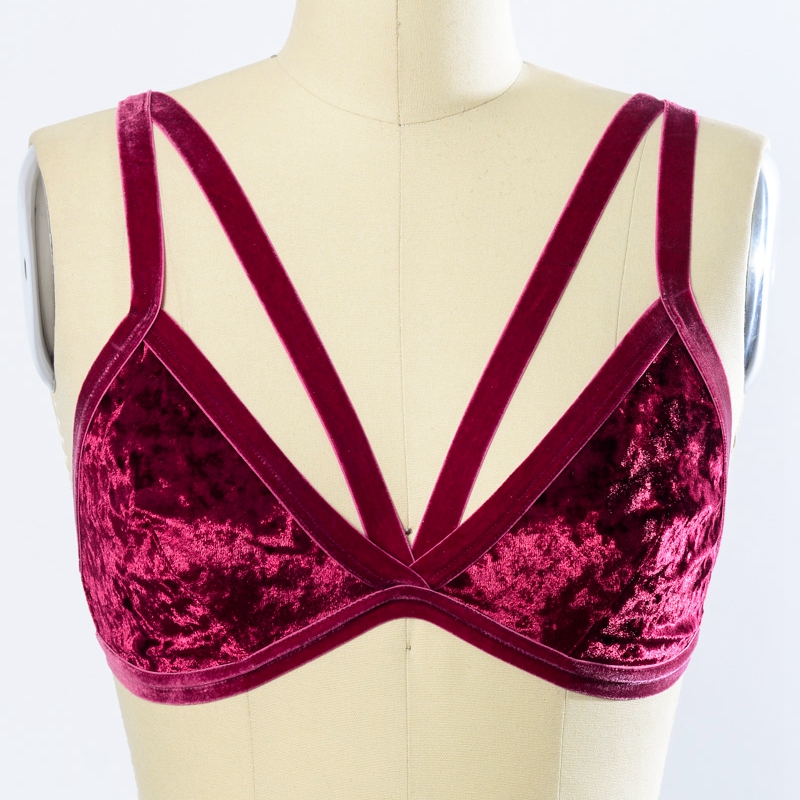 GA-5316Gracy Girl Terciopelo aplastado Bralette