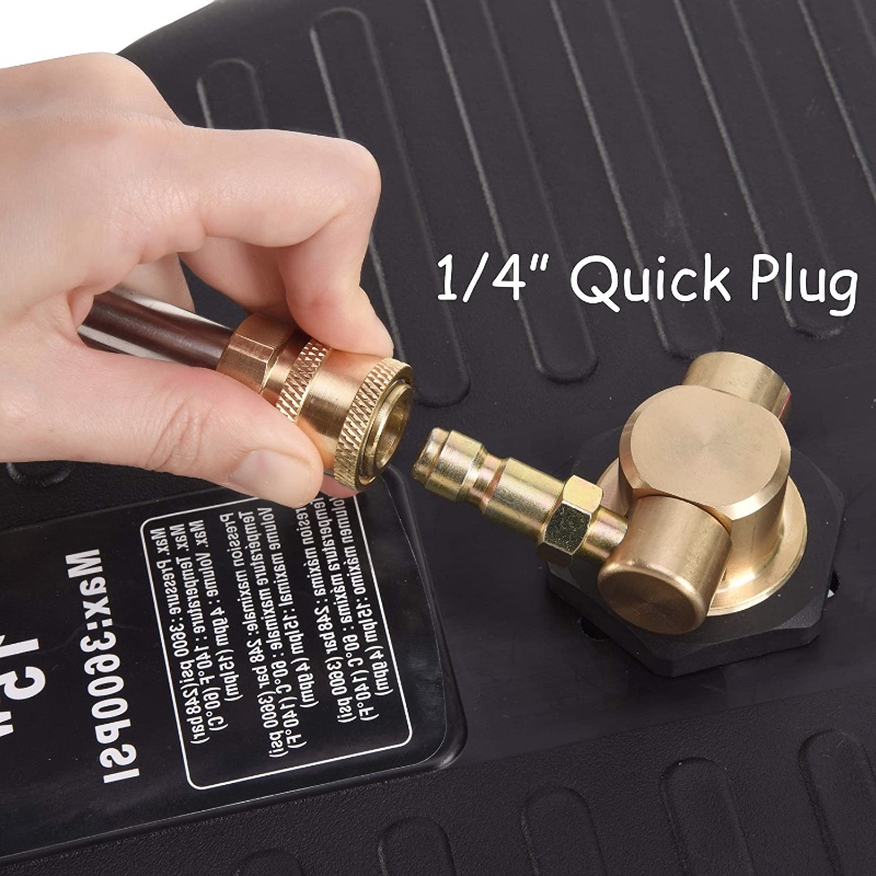 Accesorio limpiador de superficies para lavadora a presión con conector rápido de 1\/4