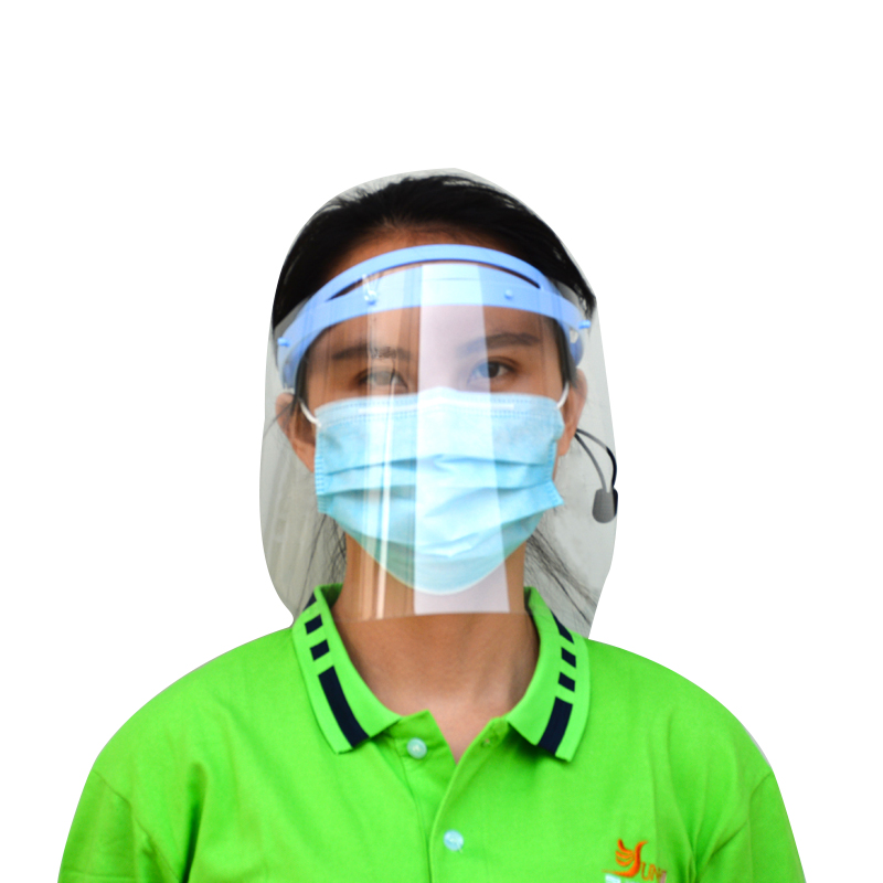 Pantalla facial anti-salpicaduras ajustable antiniebla dental de 0,25 mm con 10 películas