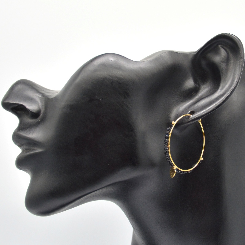 Pendientes redondos, cuentas de uso, estilo étnico, retro, estilo bohemio, pendientes circulares, estilo para mujer, estilo bohemio estrella, colgante, fábrica de procesamiento de joyas de China Ruifanbao