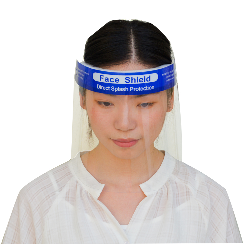 Pantalla facial protectora de plástico antisalpicaduras antipolvo para adultos transparente personalizada Pantalla facial completa