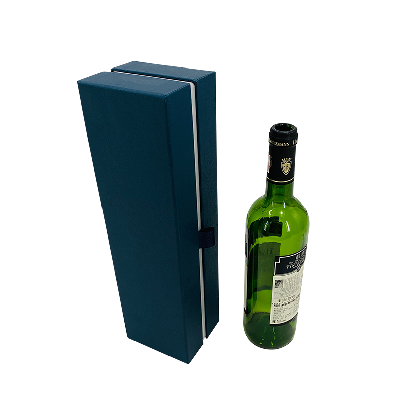 Caja de regalo de vino azul oscuro Caja de regalo de champán Lujo y elegante