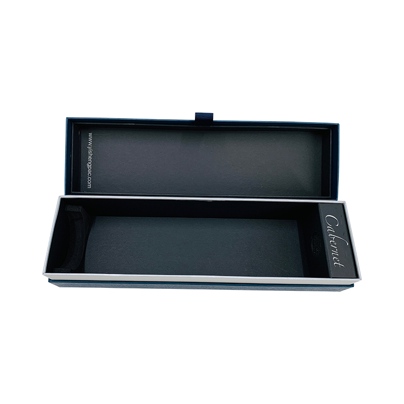 Caja de regalo de vino azul oscuro Caja de regalo de champán Lujo y elegante