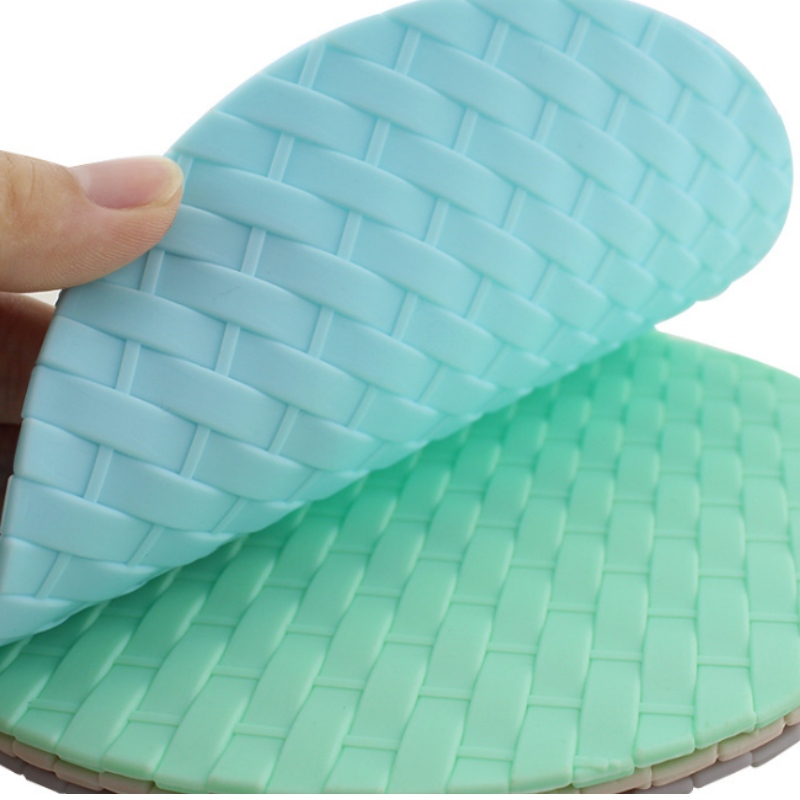 Alfombrilla redonda tejida