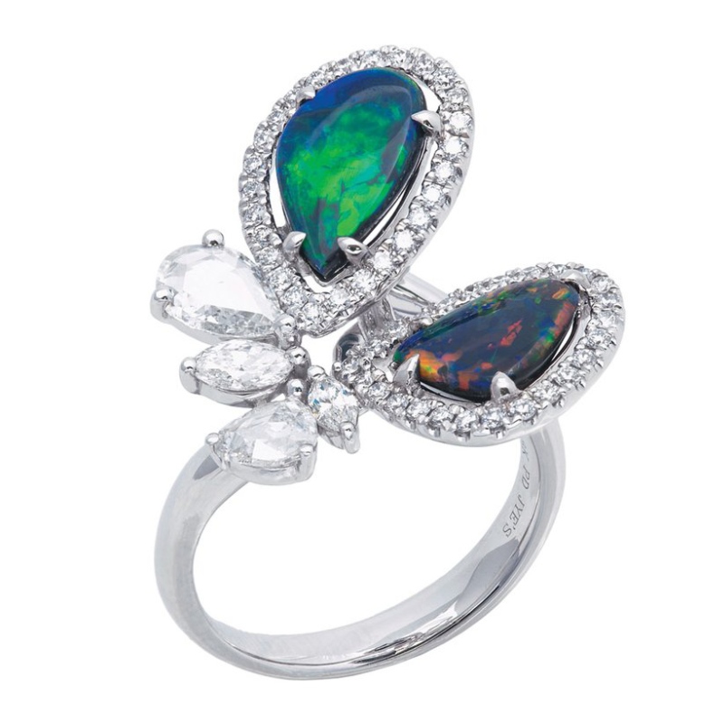 Anillo de insectos con incrustaciones de garra de circonio de estilo europeo y americano de plata 925 para mujer