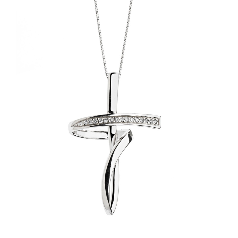 Señoras europeas y americanas estilo simple cruz 925 collar de plata esterlina China Ruifanbao fábrica de procesamiento de joyas