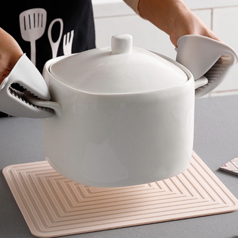 Alfombra rectangular ondulada para macetas