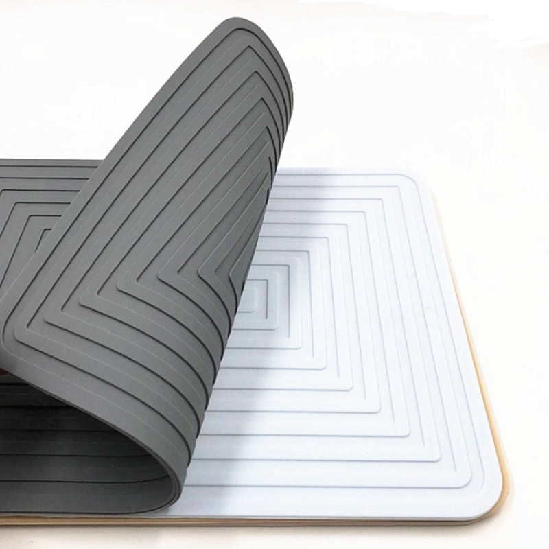 Alfombra rectangular ondulada para macetas