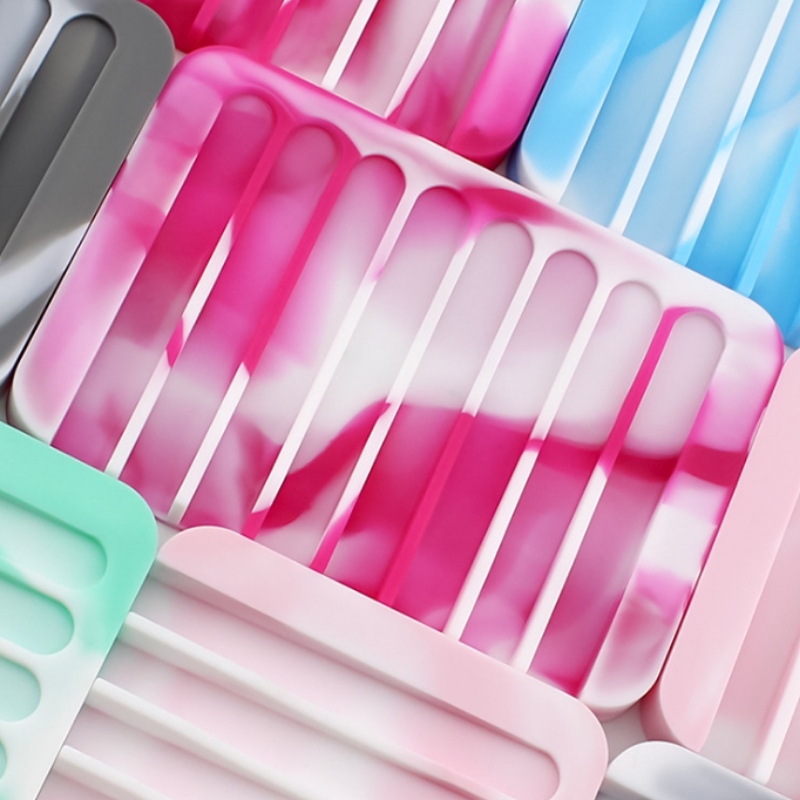 Jabonera cuadrada de colores mezclados