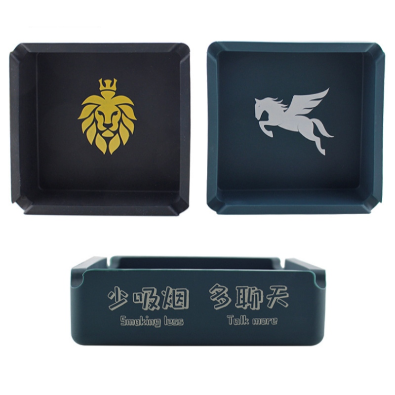 Cenicero cuadrado grande estampado