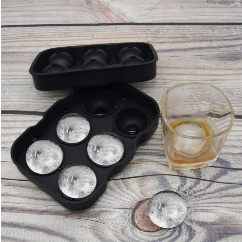 Modelo de hielo especial para whisky de 10 manchas de color Molde de hockey sobre hielo de 6 agujeros Máquina de hielo redonda a prueba de agua