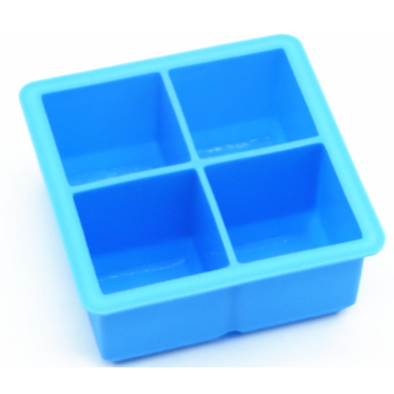 Gel de sílice Rejilla de hielo de 4 rejillas Molde cuadrado de gel de sílice de 4 conexiones Caja de accesorios cuadrada de 4 orificios Barra de whisky Caja de fabricación de hielo