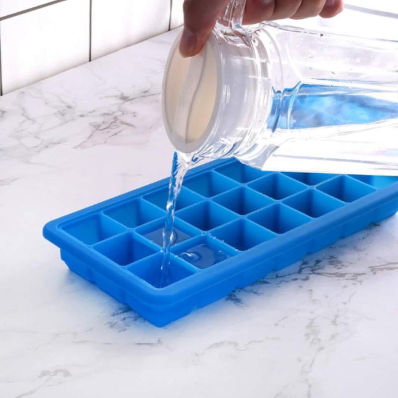 Gel de sílice 21 celosía de hielo bloque de hielo doméstico 21 caja con molde de cubierta, la rejilla de hielo de la caja de comida auxiliar congelada se puede personalizar con etiqueta