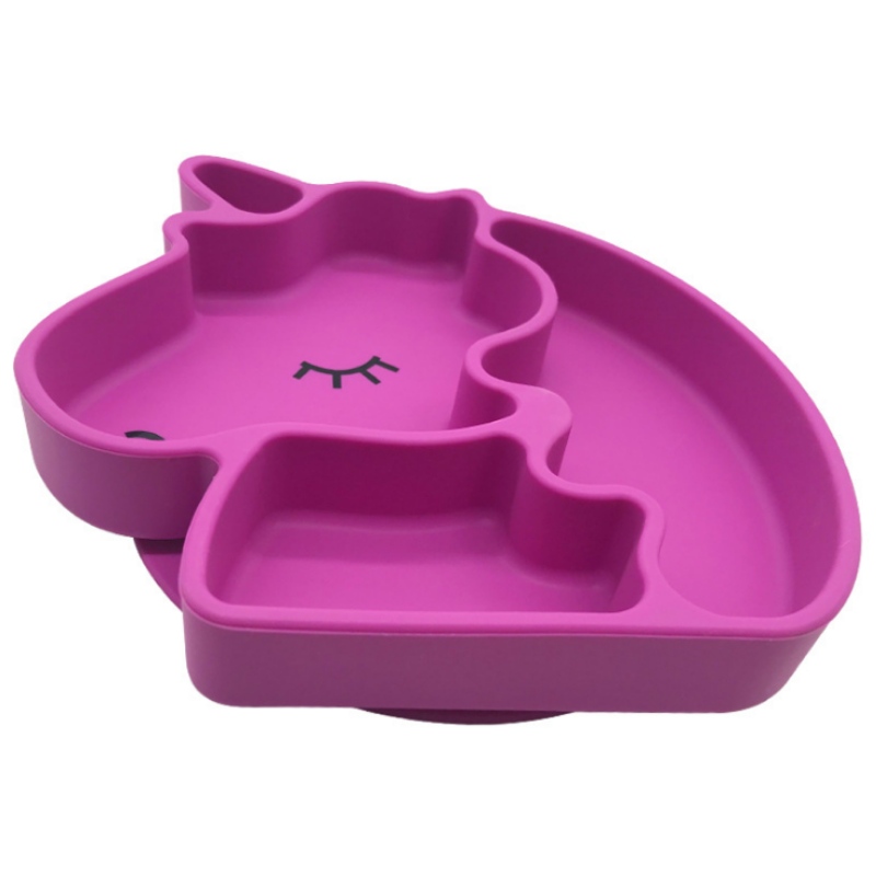 Placa de silicona Placa de unicornio de silicona Placa de silicona para bebés