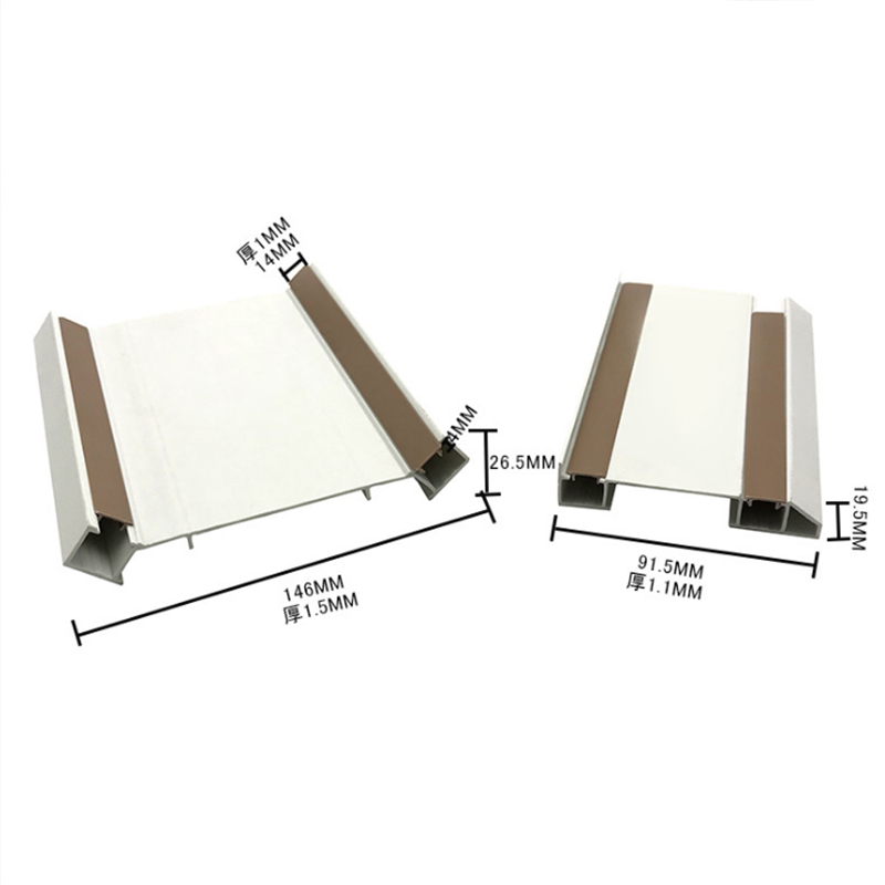 Línea de esquina de PVC Perfil de plástico para material de decoración de contenedores móviles