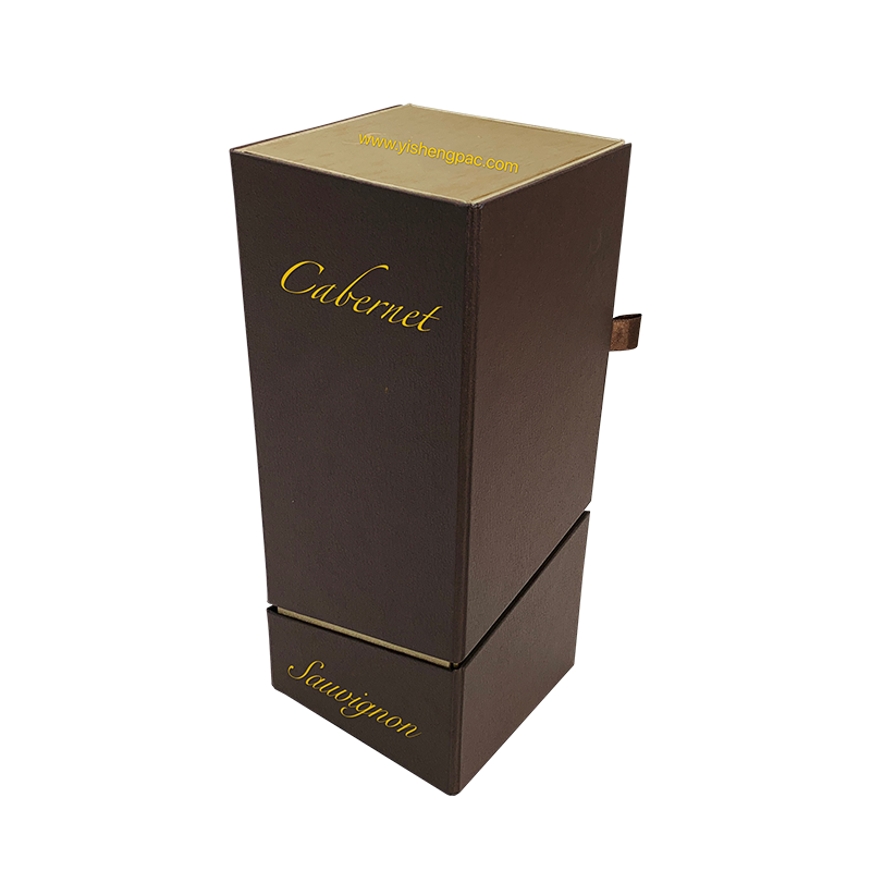 Caja de regalo con cierre magnético plegable marrón para whisky