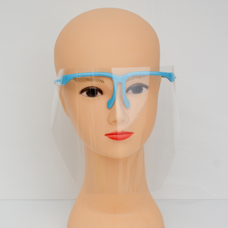 Protector facial desechable de seguridad transparente anti aceite protector facial con gafas