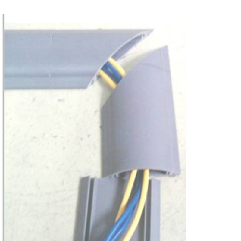 Perfil de canal de PVC rígido arco semicircular cubierta de cable de tierra protector de cable protector de cable de suelo