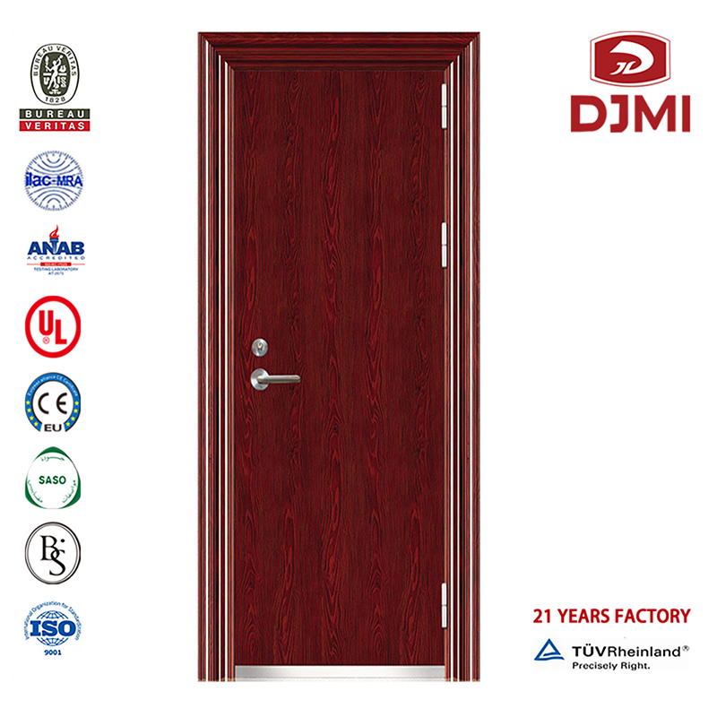 Nuevas configuraciones Puerta de acero contra incendios aprobada por doble En Fábrica china con clasificación de emergencia Bs Puertas de diseño de vidrio de seguridad Puerta de acero antiincendios Alta calidad 90Min Bs Color amarillo...