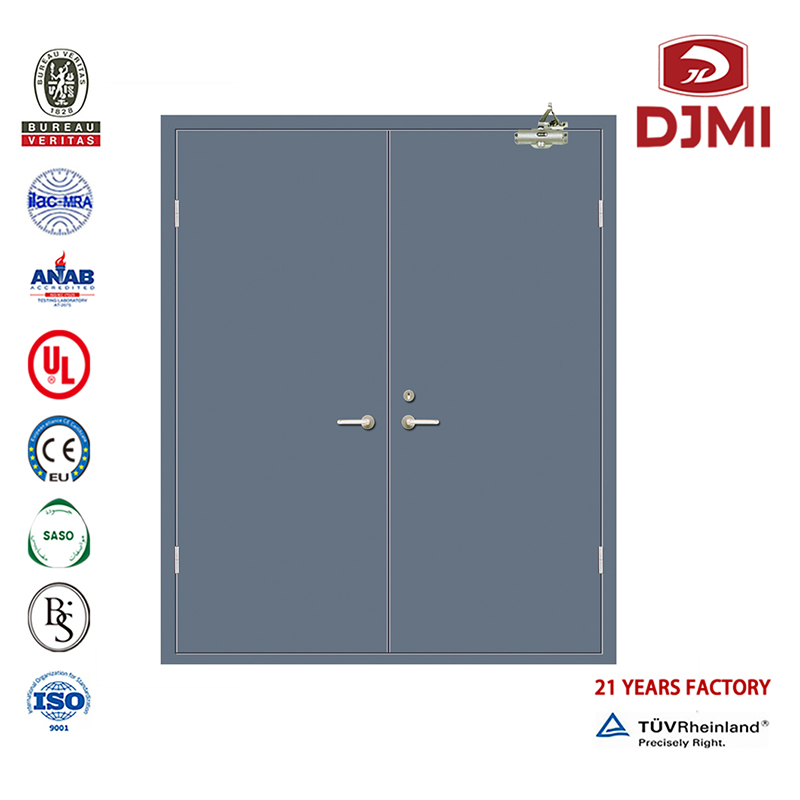 Fábrica china Ul Puerta doble de acero inoxidable Puertas clasificadas de acero Puertas batientes dobles de alta calidad resistentes al fuego para la venta Ventana cuadrada ignífuga Puerta de acero a prueba de fuego Socool Puertas deco...