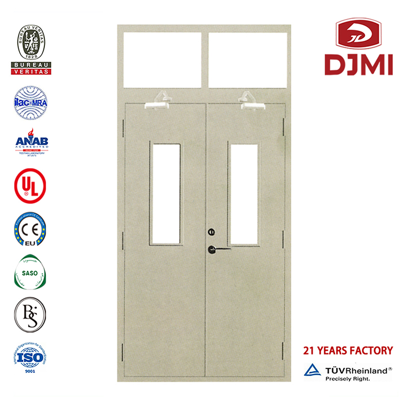 Comercial barato con etiqueta Puertas con clasificación de fábrica de doble hoja Puerta de acero cortafuego simple Folio personalizado Puertas de 90 minutos con clasificación de resistencia al fuego de acero \/ puerta a prueba Nuevas ...