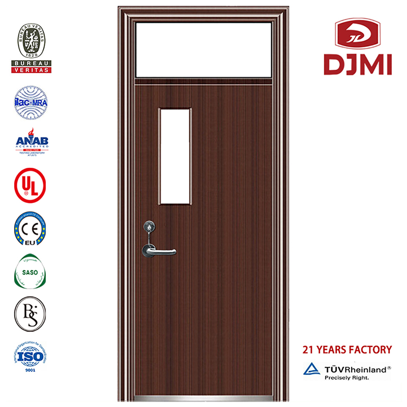 Puertas de acero exteriores de entrada de doble hoja con clasificación de fuego Fábrica china Puertas de 2 horas Puertas de doble oscilación simple Sin ventana Clasificadas para la construcción de escuelas Puerta de acero a prueba de...