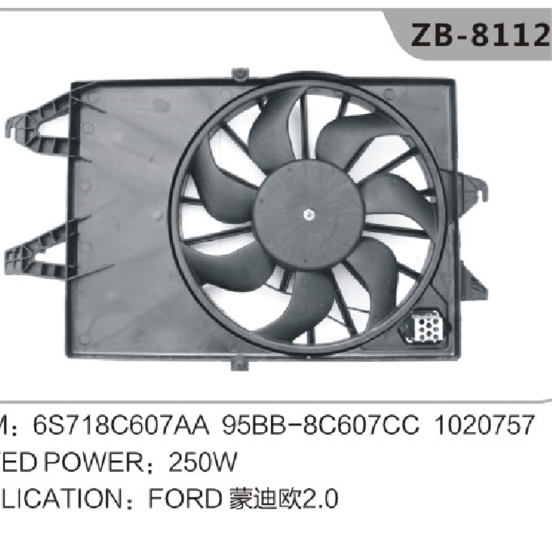 Ventilador del radiador del motor de FORD MONDEO 6S718C607AA