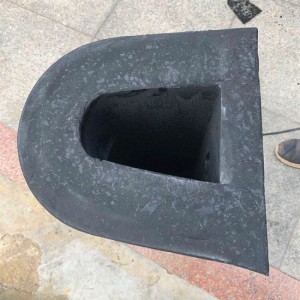 Dique Semiconductor, Muelle de caucho, barcaza de casco rectángulo, parachoques.