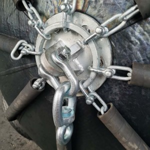 Amarradores de amarre. Escudos de lodo. Escudos de caucho activados.