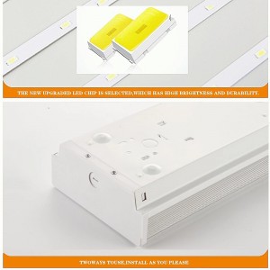 Un rombo de 7 pulgadas, un LED envolvente de 40 W, 4.000 K de blanco neutral, una Luz LED de garaje de 4 pies.