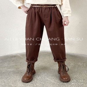 Pantalones de mujer holgazán, para cualquier ocasión, estilo de ocio más cómodo, tampón personalizado, 1.727 cinturones anchos de moda.