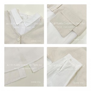 Diseño liviano estilo estilo estilo casual, rayas puras, rayas grandes a medida, camisa holgada + chaleco