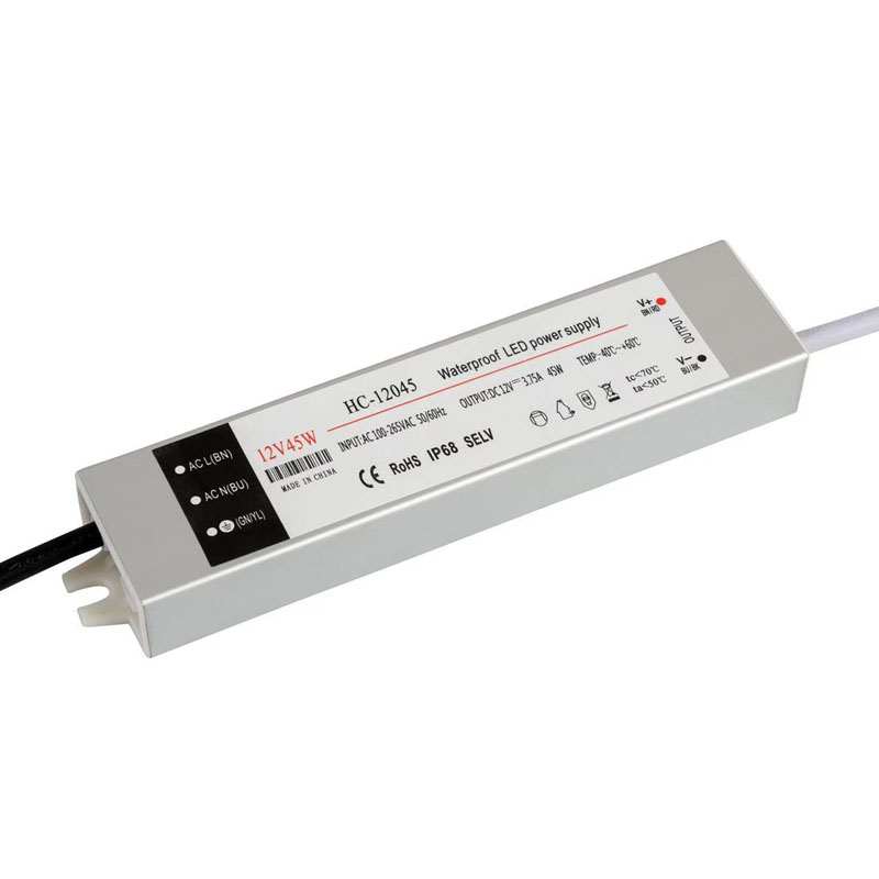 12v 3.75a 45w resistente al agua LED Power AC - DC convertidor