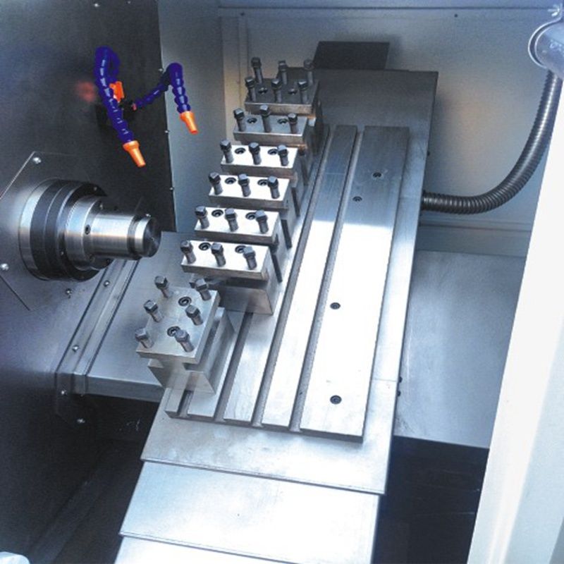 Increíble máquina de torno CNC dentro del proceso de trabajo perfecto del CNC de la fábrica
