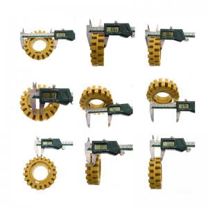 4 pulgadas, 100 mm Goma de caucho rueda de frotación whizy rueda de perforación de base de etileno adhesivo