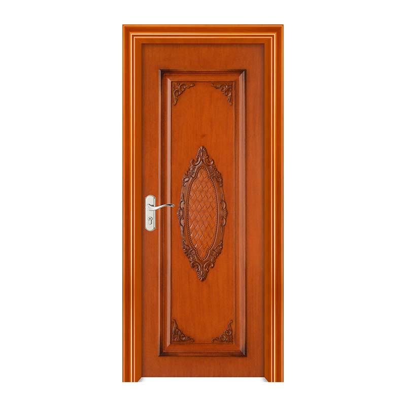 2021 China puerta única de madera con puertas de seguridad con cerradura inteligente en tratamiento de superficie de pintura chaina