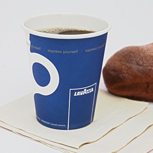 taza biodegradable del compost del papel kraft de la pared única amistosa del eco de la categoría alimenticia para la bebida caliente
